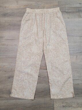 Rip Skirt Hawaii Size XL Beachcomber Pants Pull On Stretch Pockets Beige Floral